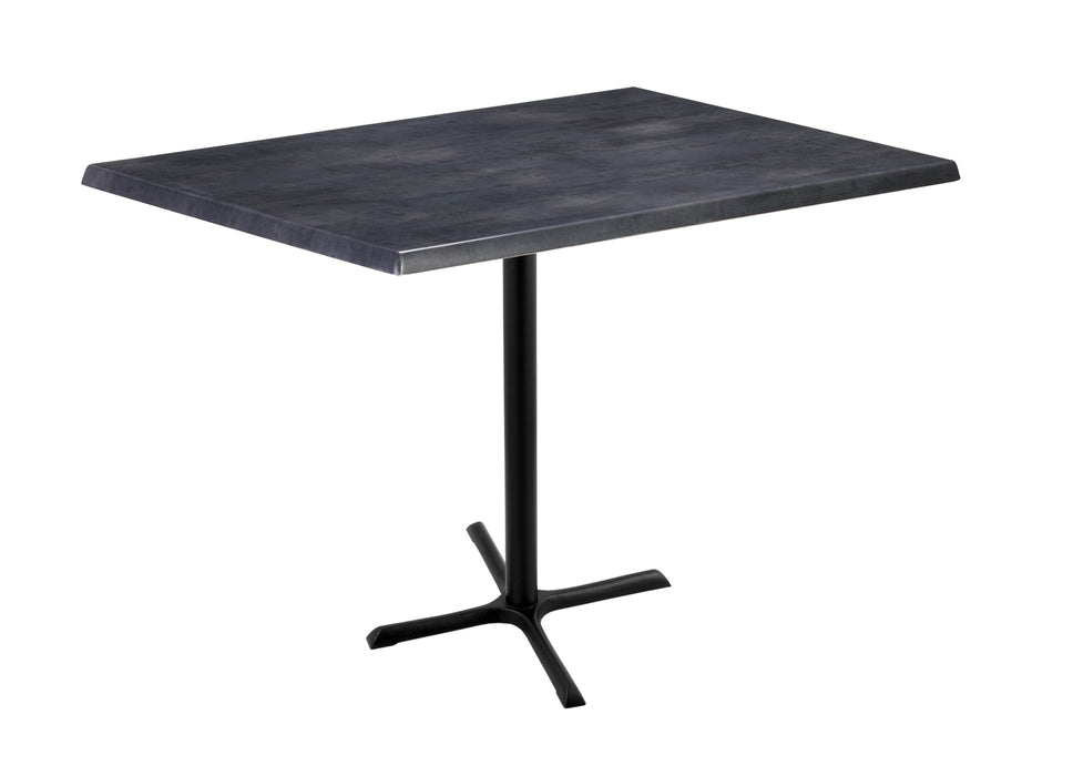 Holland Bar Stool 30"x 48" Rectangle Laminate Outdoor / Indoor Bar Height Table with Cross Base