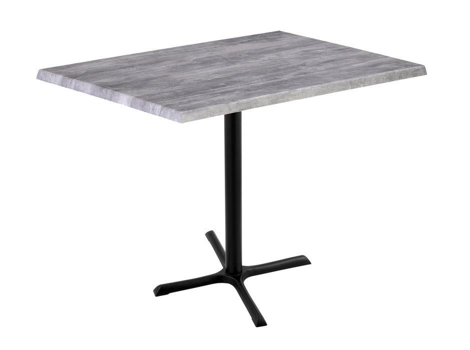 Holland Bar Stool 30"x 48" Rectangle Laminate Outdoor / Indoor Bar Height Table with Cross Base
