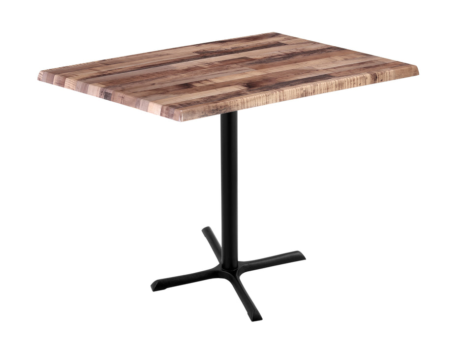 Holland Bar Stool 30"x 48" Rectangle Laminate Outdoor / Indoor Bar Height Table with Cross Base