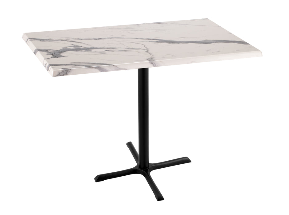 Holland Bar Stool 30"x 48" Rectangle Laminate Outdoor / Indoor Bar Height Table with Cross Base