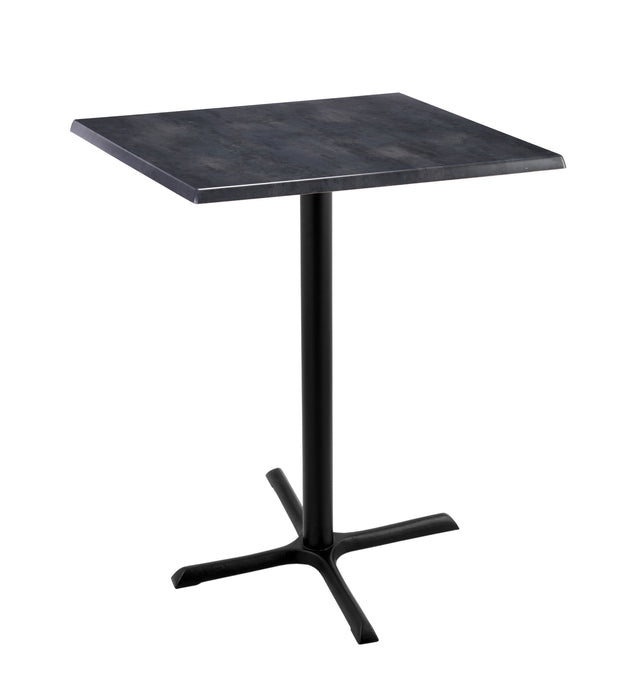 Holland Bar Stool 30" x 30" & 36" x 36" Square Laminate Outdoor / Indoor Bar Height Table with Cross Base