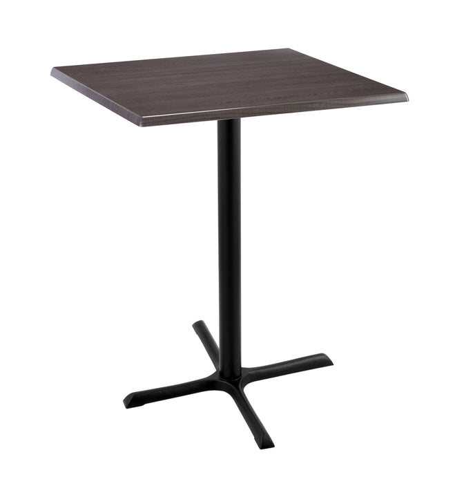 Holland Bar Stool 30" x 30" & 36" x 36" Square Laminate Outdoor / Indoor Bar Height Table with Cross Base