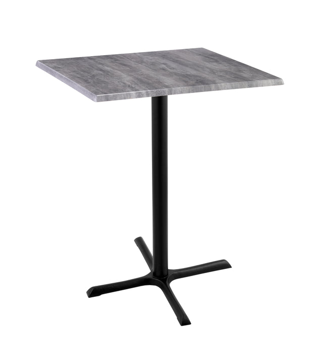 Holland Bar Stool 30" x 30" & 36" x 36" Square Laminate Outdoor / Indoor Bar Height Table with Cross Base