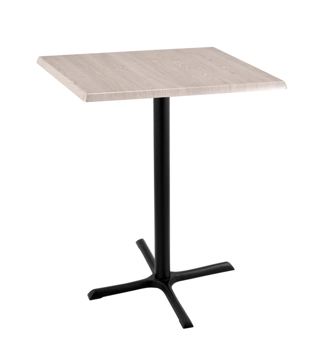 Holland Bar Stool 30" x 30" & 36" x 36" Square Laminate Outdoor / Indoor Bar Height Table with Cross Base