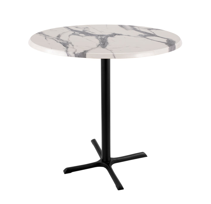 Holland Bar Stool 30" & 36" Round Laminate Outdoor / Indoor Bar Height Table with Cross Base