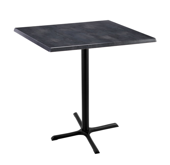 Holland Bar Stool 30" x 30" & 36" x 36" Square Laminate Outdoor / Indoor Bar Height Table with Cross Base