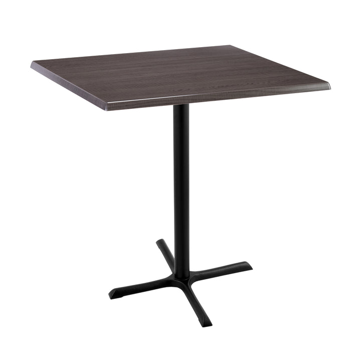 Holland Bar Stool 30" x 30" & 36" x 36" Square Laminate Outdoor / Indoor Bar Height Table with Cross Base