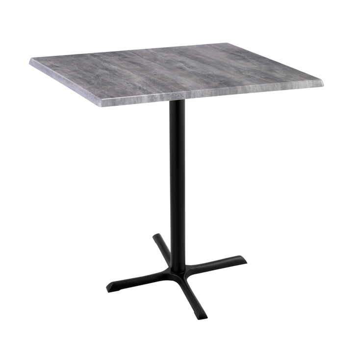 Holland Bar Stool 30" x 30" & 36" x 36" Square Laminate Outdoor / Indoor Bar Height Table with Cross Base
