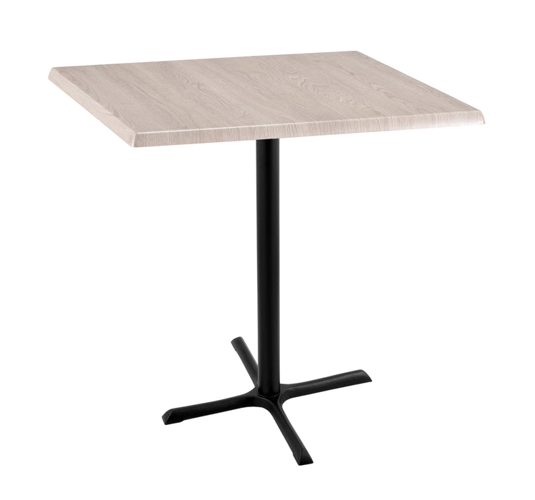 Holland Bar Stool 30" x 30" & 36" x 36" Square Laminate Outdoor / Indoor Bar Height Table with Cross Base