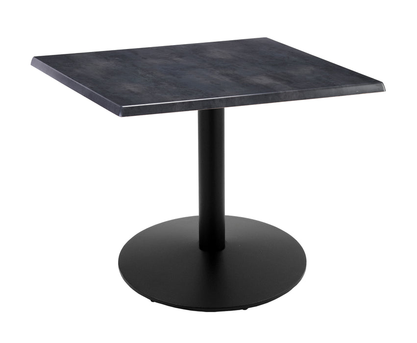 Holland Bar Stool 30" x 30" & 36" x 36" Square Laminate Outdoor / Indoor Bar Height Table with Round Base