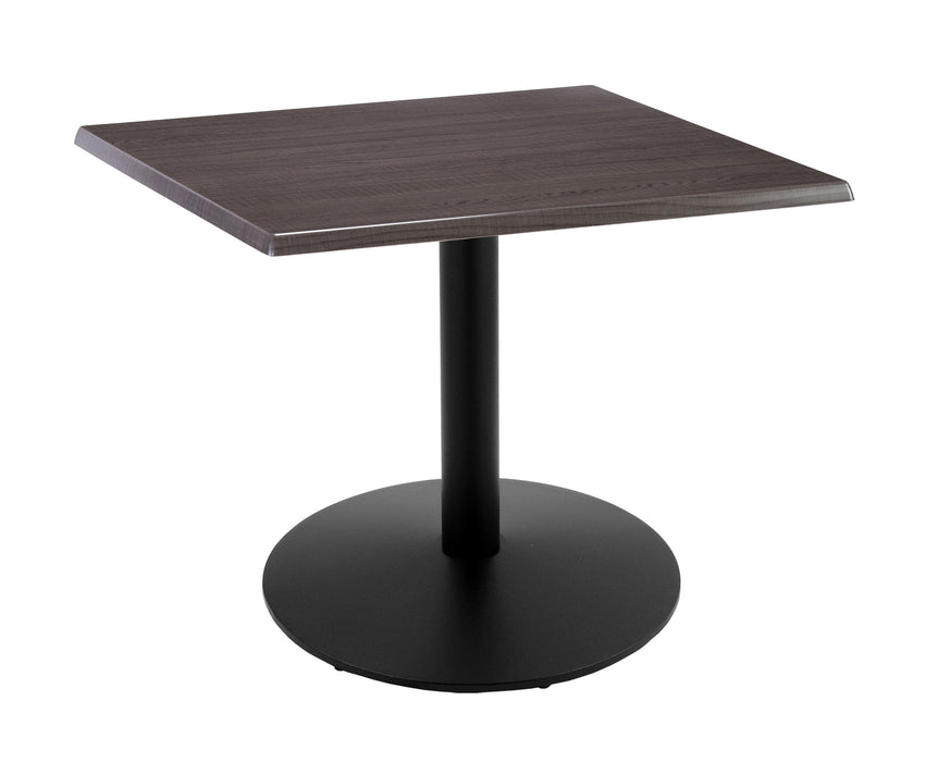 Holland Bar Stool 30" x 30" & 36" x 36" Square Laminate Outdoor / Indoor Bar Height Table with Round Base