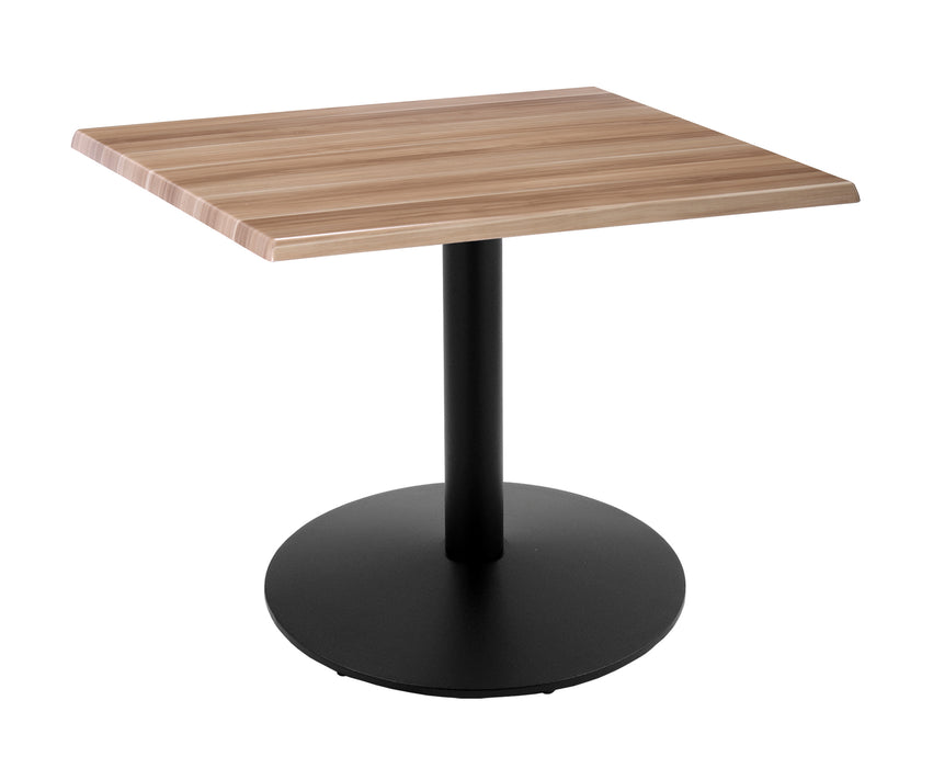 Holland Bar Stool 30" x 30" & 36" x 36" Square Laminate Outdoor / Indoor Bar Height Table with Round Base