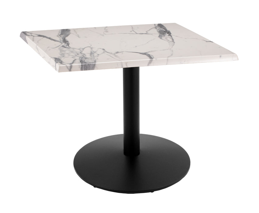 Holland Bar Stool 30" x 30" & 36" x 36" Square Laminate Outdoor / Indoor Bar Height Table with Round Base