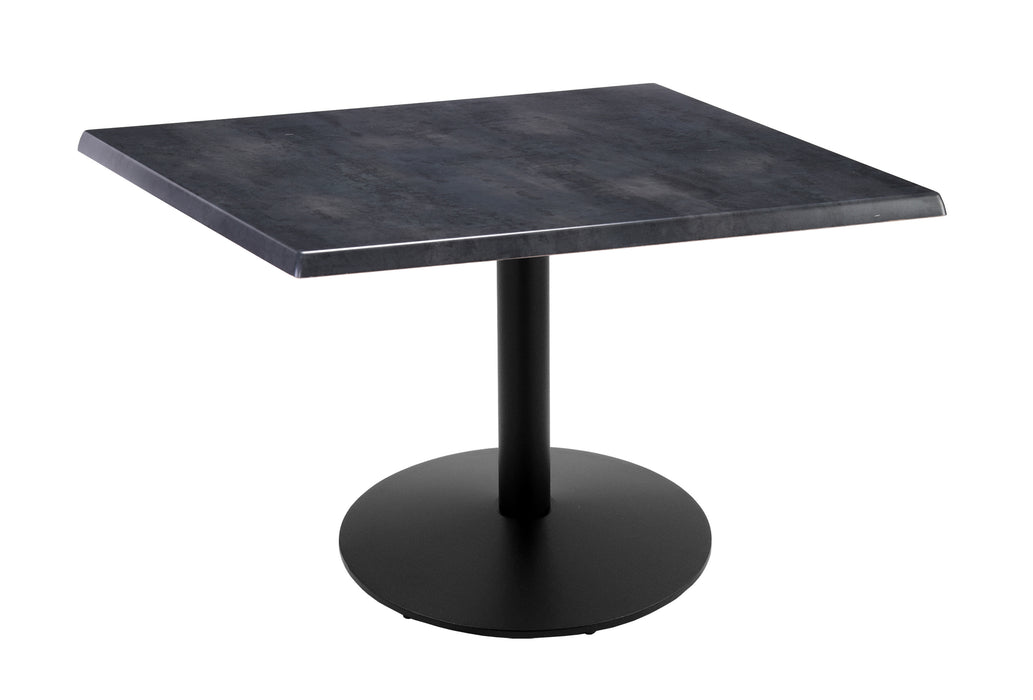 Holland Bar Stool 30" x 30" & 36" x 36" Square Laminate Outdoor / Indoor Bar Height Table with Round Base