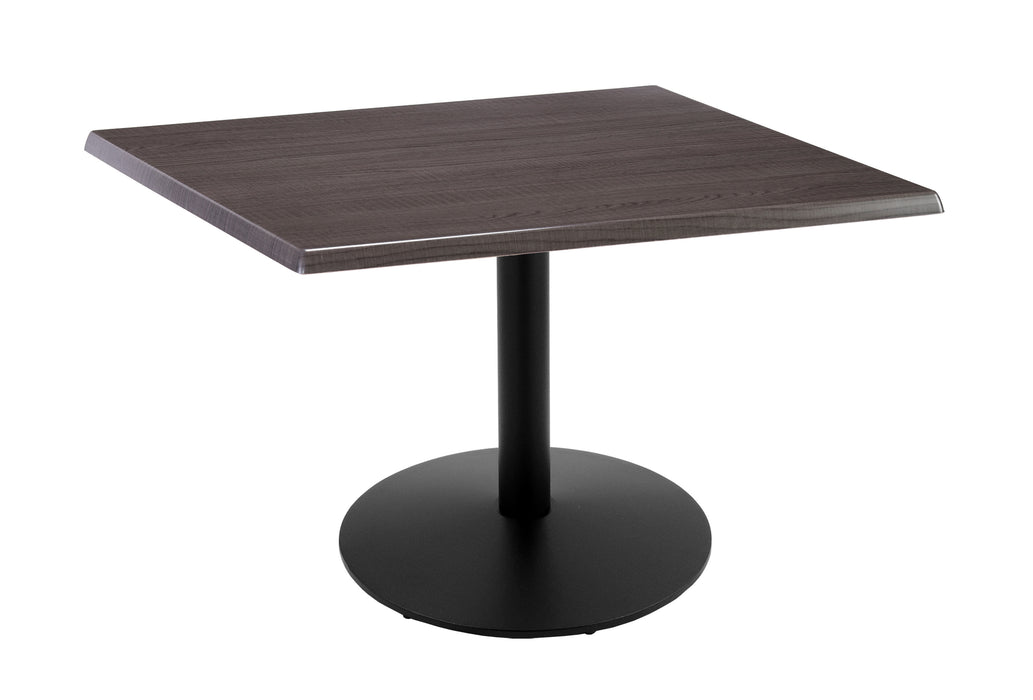 Holland Bar Stool 30" x 30" & 36" x 36" Square Laminate Outdoor / Indoor Bar Height Table with Round Base