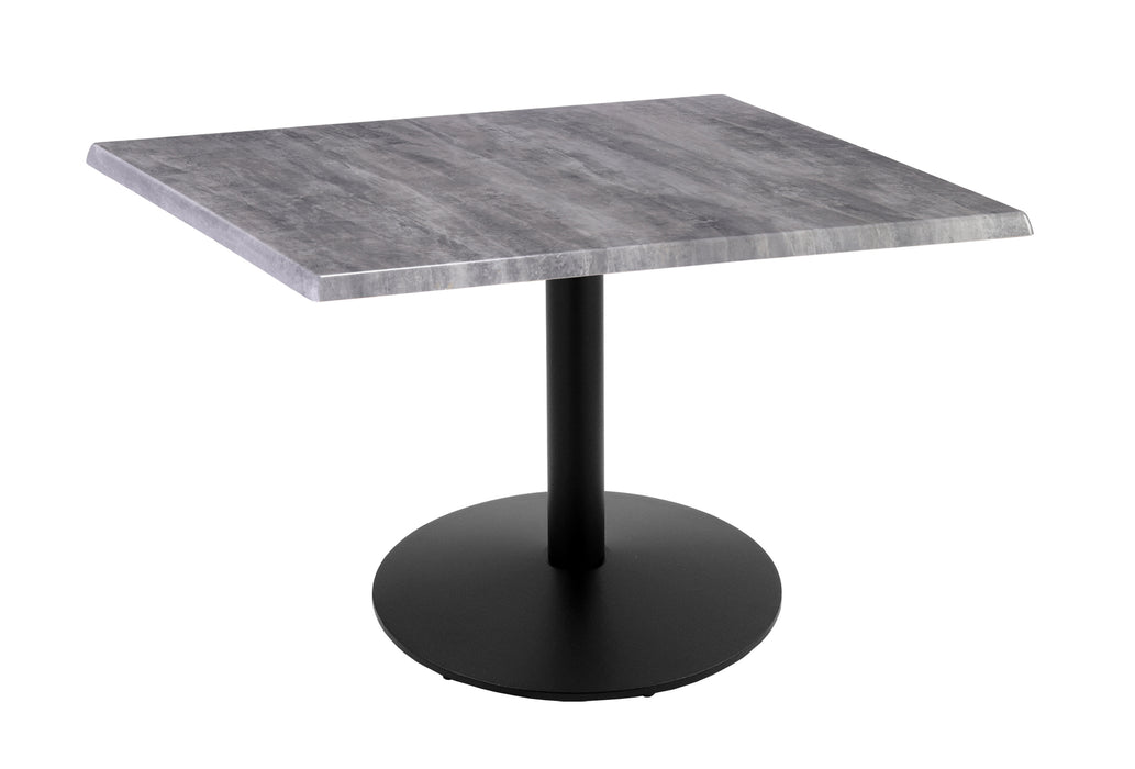 Holland Bar Stool 30" x 30" & 36" x 36" Square Laminate Outdoor / Indoor Bar Height Table with Round Base