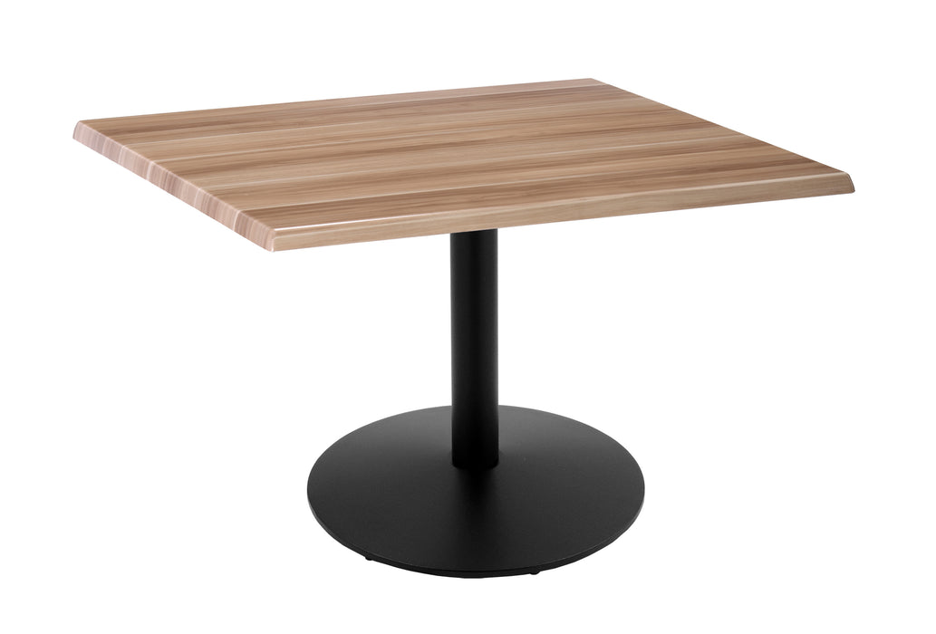 Holland Bar Stool 30" x 30" & 36" x 36" Square Laminate Outdoor / Indoor Bar Height Table with Round Base