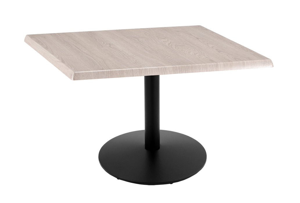 Holland Bar Stool 30" x 30" & 36" x 36" Square Laminate Outdoor / Indoor Bar Height Table with Round Base