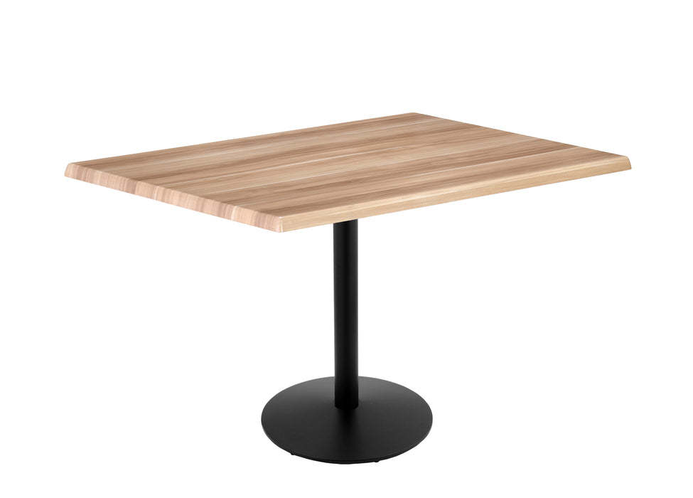 Holland Bar Stool 30" x 48" Rectangle Laminate Outdoor / Indoor Bar Height Table with Round Base