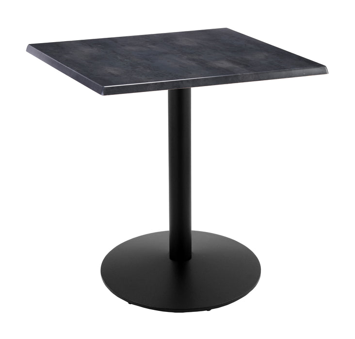 Holland Bar Stool 30" x 30" & 36" x 36" Square Laminate Outdoor / Indoor Bar Height Table with Round Base