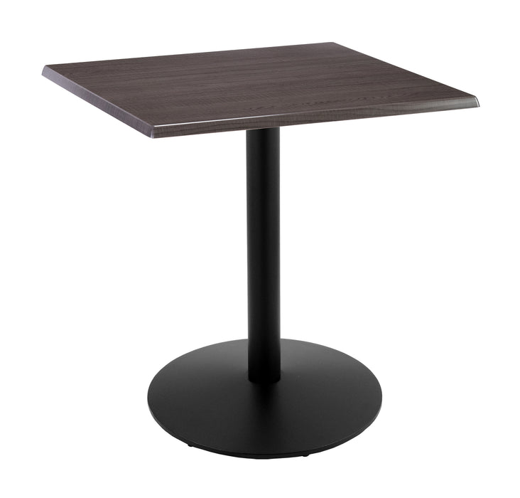 Holland Bar Stool 30" x 30" & 36" x 36" Square Laminate Outdoor / Indoor Bar Height Table with Round Base