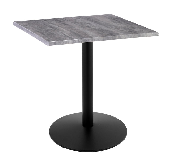 Holland Bar Stool 30" x 30" & 36" x 36" Square Laminate Outdoor / Indoor Bar Height Table with Round Base
