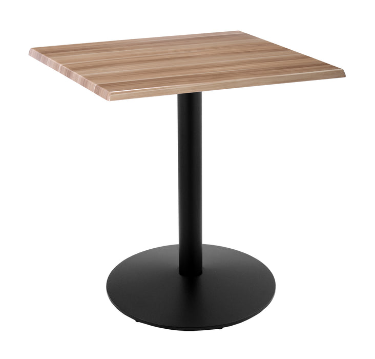 Holland Bar Stool 30" x 30" & 36" x 36" Square Laminate Outdoor / Indoor Bar Height Table with Round Base