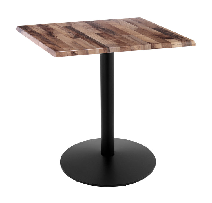 Holland Bar Stool 30" x 30" & 36" x 36" Square Laminate Outdoor / Indoor Bar Height Table with Round Base