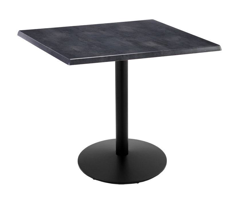 Holland Bar Stool 30" x 30" & 36" x 36" Square Laminate Outdoor / Indoor Bar Height Table with Round Base