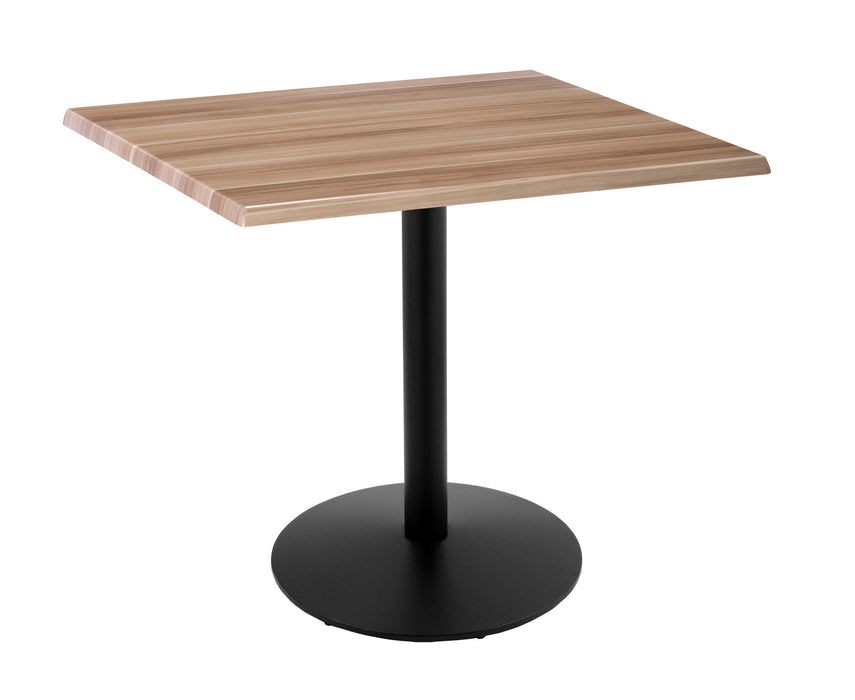 Holland Bar Stool 30" x 30" & 36" x 36" Square Laminate Outdoor / Indoor Bar Height Table with Round Base