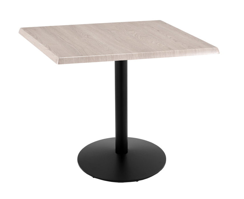 Holland Bar Stool 30" x 30" & 36" x 36" Square Laminate Outdoor / Indoor Bar Height Table with Round Base