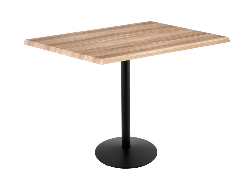 Holland Bar Stool 30" x 48" Rectangle Laminate Outdoor / Indoor Bar Height Table with Round Base
