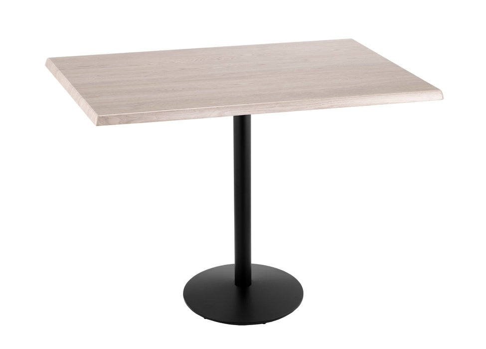 Holland Bar Stool 30" x 48" Rectangle Laminate Outdoor / Indoor Bar Height Table with Round Base