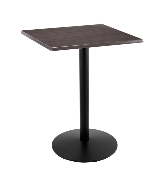 Holland Bar Stool 30" x 30" & 36" x 36" Square Laminate Outdoor / Indoor Bar Height Table with Round Base