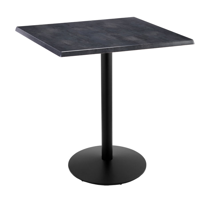 Holland Bar Stool 30" x 30" & 36" x 36" Square Laminate Outdoor / Indoor Bar Height Table with Round Base