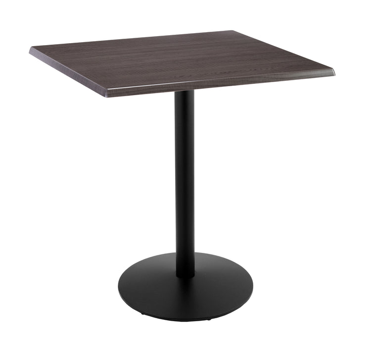 Holland Bar Stool 30" x 30" & 36" x 36" Square Laminate Outdoor / Indoor Bar Height Table with Round Base