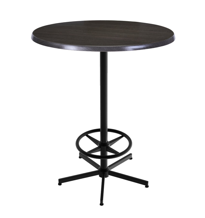 Holland Bar Stool 30" & 36" Round Laminate Outdoor / Indoor Bar Height Table with Foot Rest Base