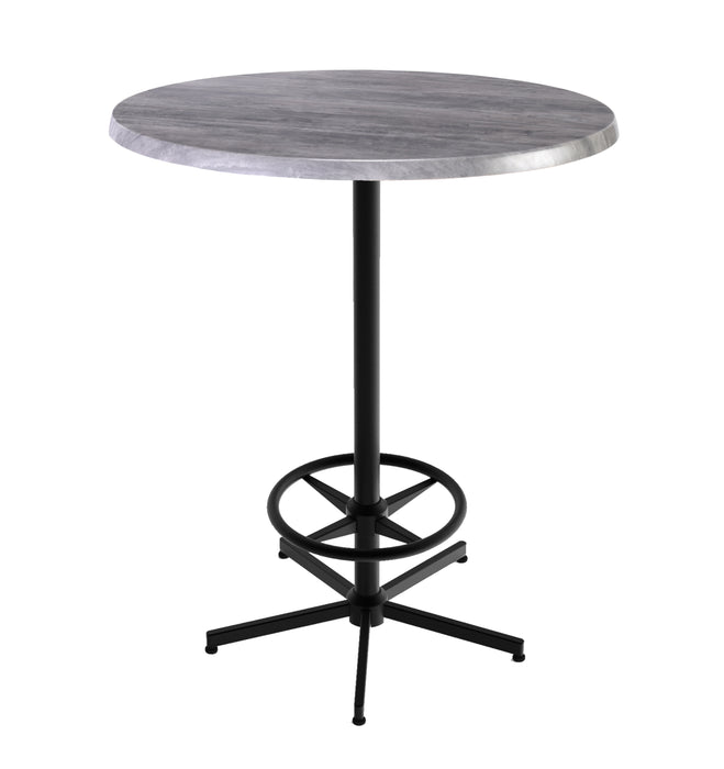 Holland Bar Stool 30" & 36" Round Laminate Outdoor / Indoor Bar Height Table with Foot Rest Base