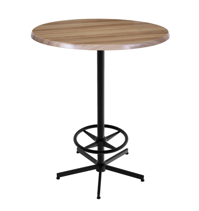 Holland Bar Stool 30" & 36" Round Laminate Outdoor / Indoor Bar Height Table with Foot Rest Base