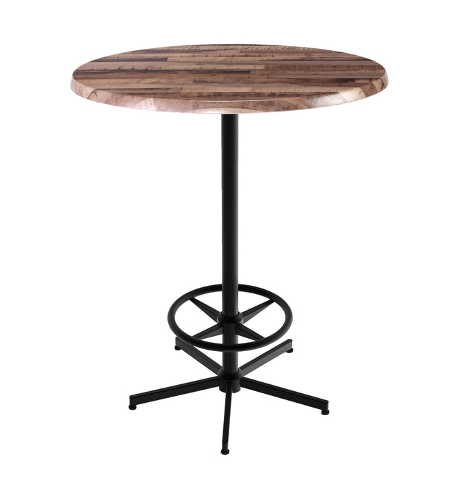 Holland Bar Stool 30" & 36" Round Laminate Outdoor / Indoor Bar Height Table with Foot Rest Base