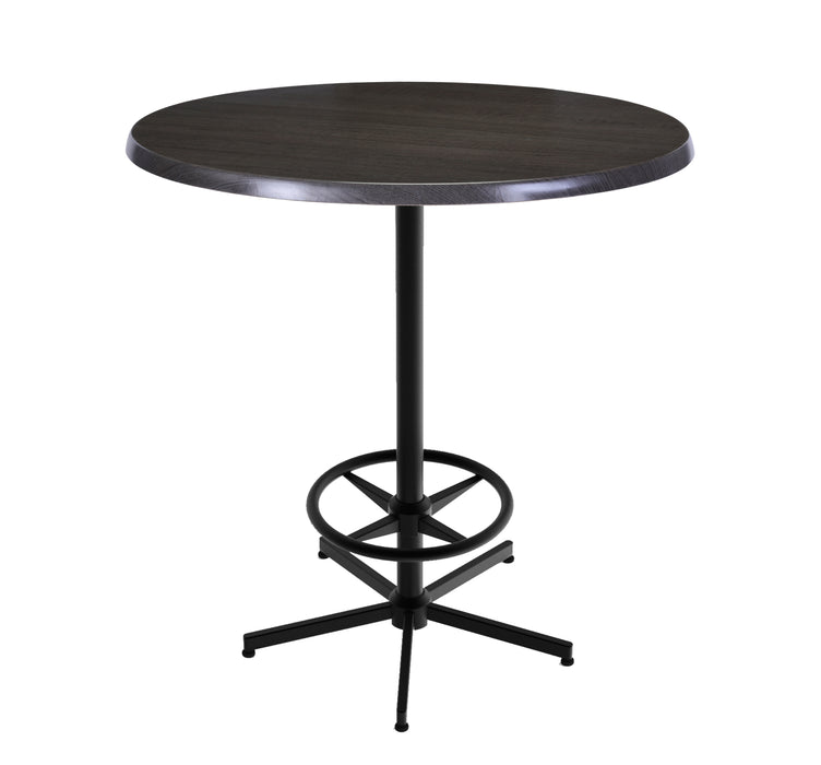 Holland Bar Stool 30" & 36" Round Laminate Outdoor / Indoor Bar Height Table with Foot Rest Base