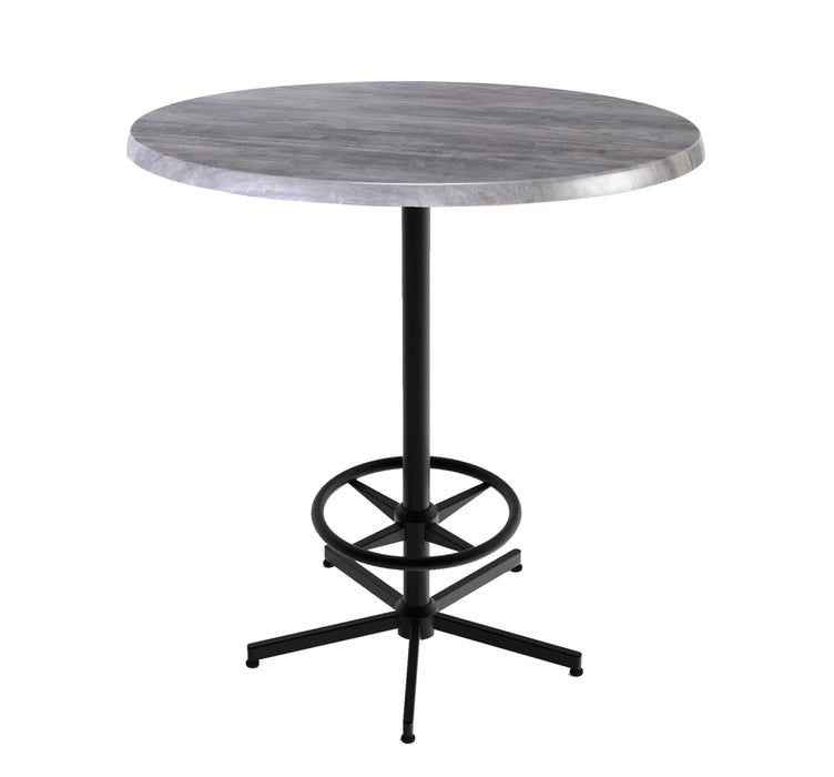 Holland Bar Stool 30" & 36" Round Laminate Outdoor / Indoor Bar Height Table with Foot Rest Base