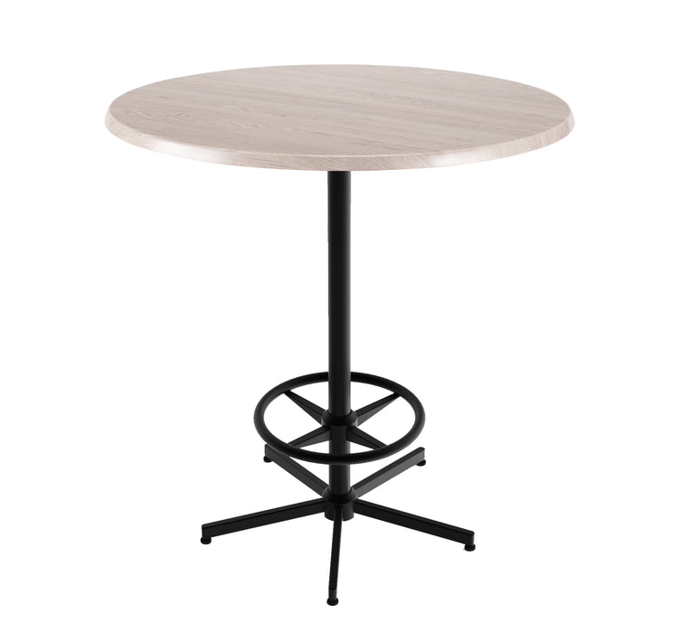 Holland Bar Stool 30" & 36" Round Laminate Outdoor / Indoor Bar Height Table with Foot Rest Base