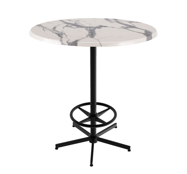 Holland Bar Stool 30" & 36" Round Laminate Outdoor / Indoor Bar Height Table with Foot Rest Base