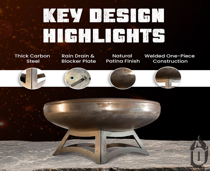 Ohio Flame Libery Fire Pit with Hollow Base