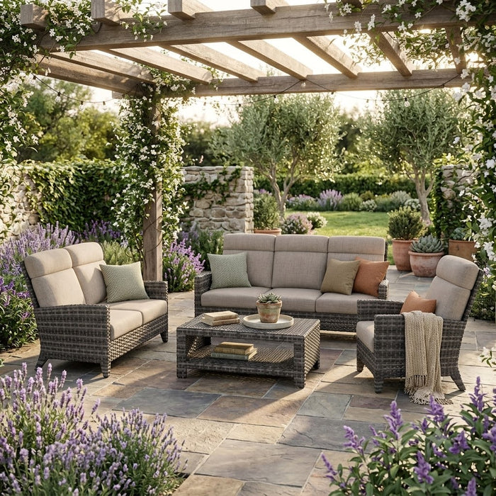 Forever Patio Cavalier 4-Piece All-Weather Wicker Conversation Set