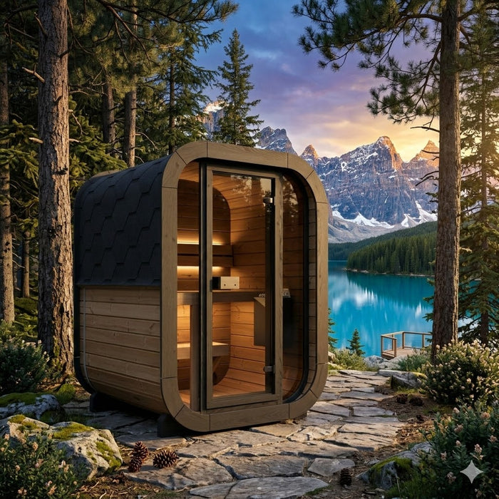 SaunaLife 2-Person CL3G Cube-Series Outdoor Home Sauna