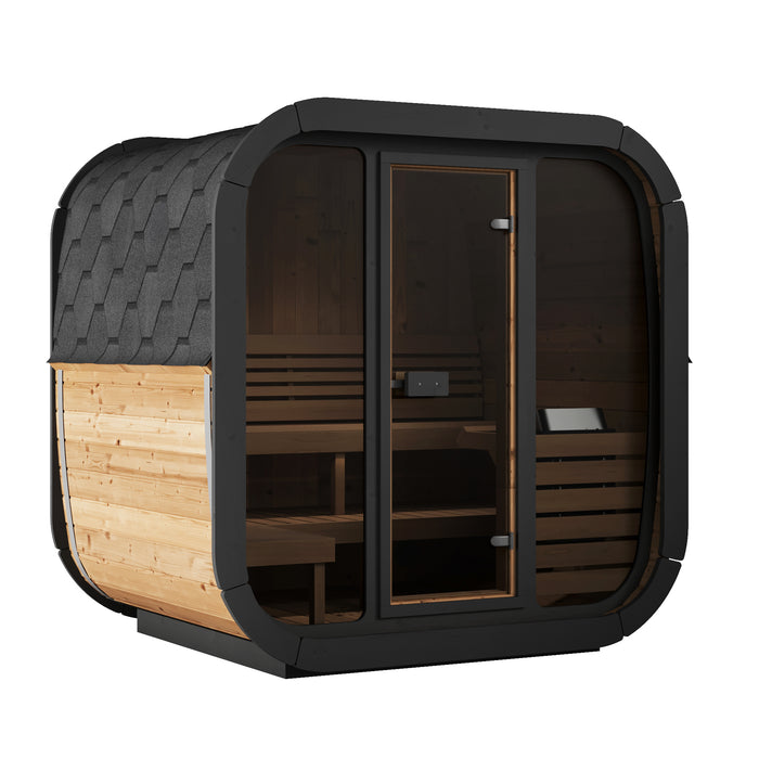 SaunaLife 4-Person CL5G Cube-Series Outdoor Home Sauna
