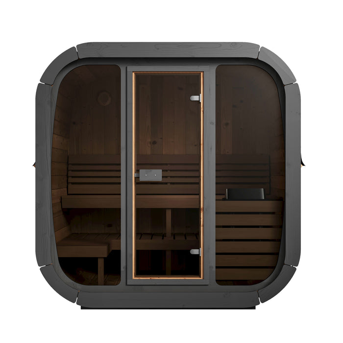 SaunaLife 4-Person CL5G Cube-Series Outdoor Home Sauna