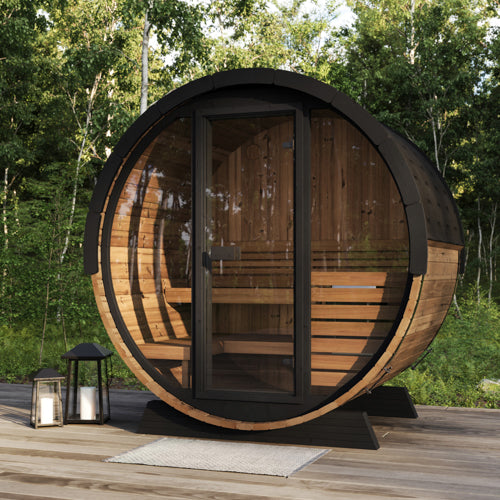 SaunaLife 4 Person EE6G ERGO Elegance Series Barrel Sauna